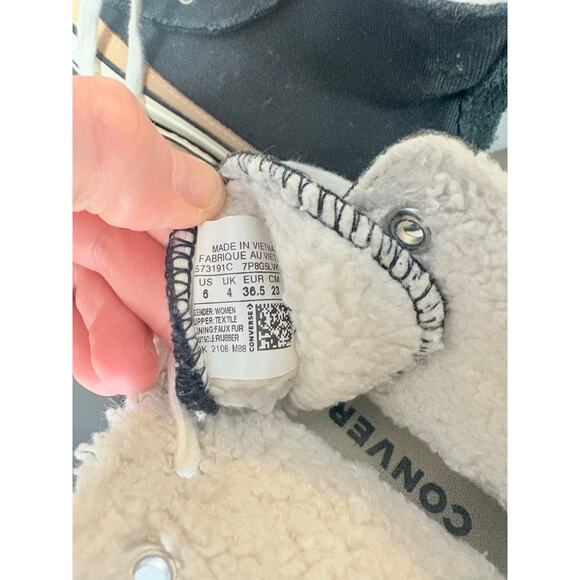 Converse CTAS Hi Top Platform Sneakers Womens Size 6 Black Raw Edge Chunky Sole - Picture 8 of 8